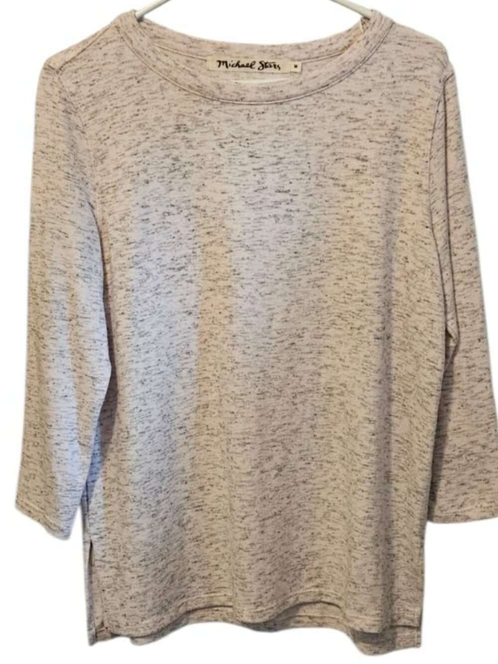 Michael Stars Size M Grey Marble 3/4 Sleeve Women's Sweatshirt